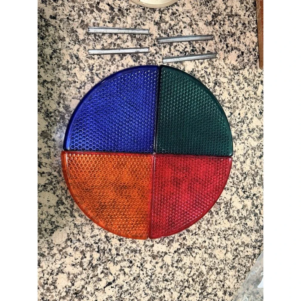 Vintage Penetray Motorized Rotating Color Wheel Aluminum Christmas Tree Light